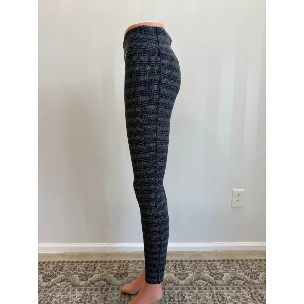 Nike Dri-FIT Legend High Rise Gray Black Space Dye Training Leggings Sz M